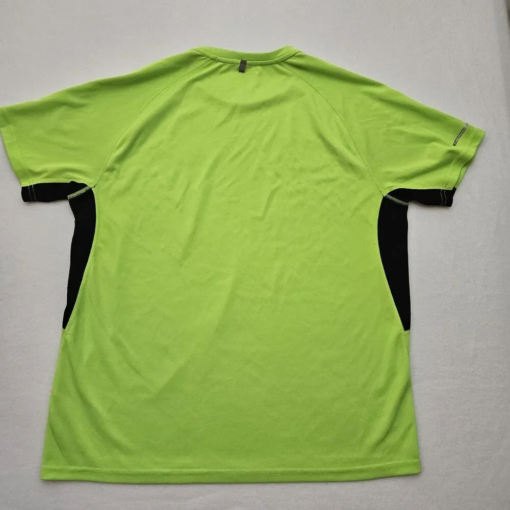POLO SPORT Ralph Lauren Sz L Performance Shirt Rescue Green Crewneck Logo Y2K
